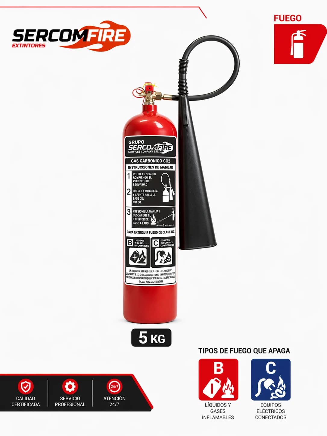 EXTINTOR CO2 5 KG SALVATORE