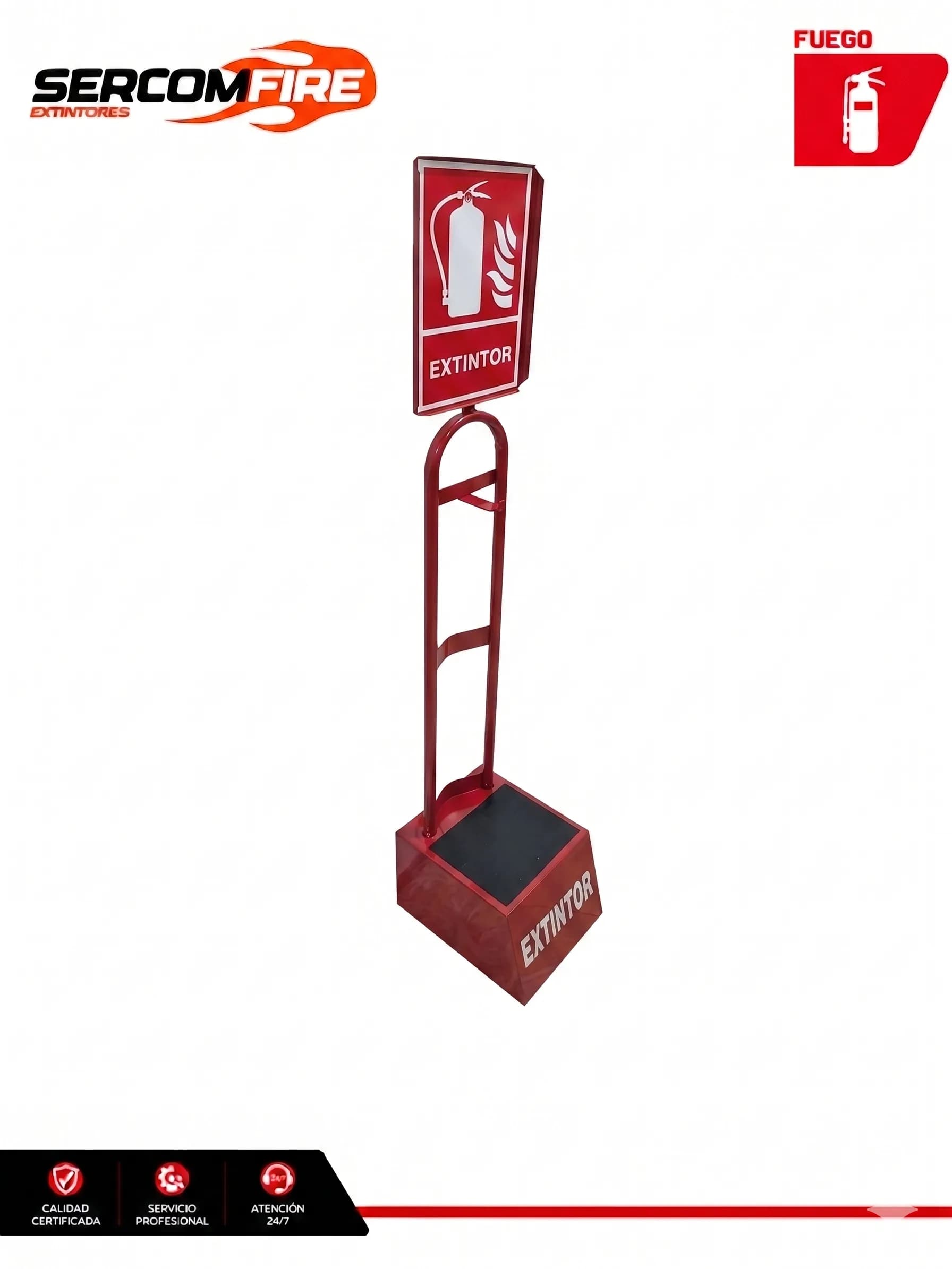 PEDESTAL METALICO 2 EN 1 CON SENAL